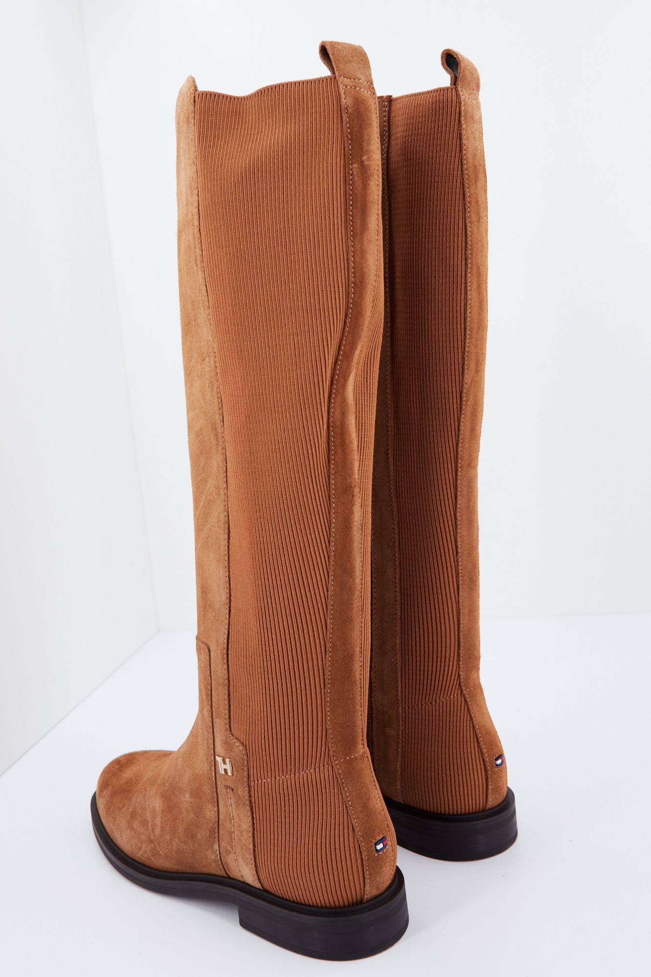 tommy hilfiger beige flat boots