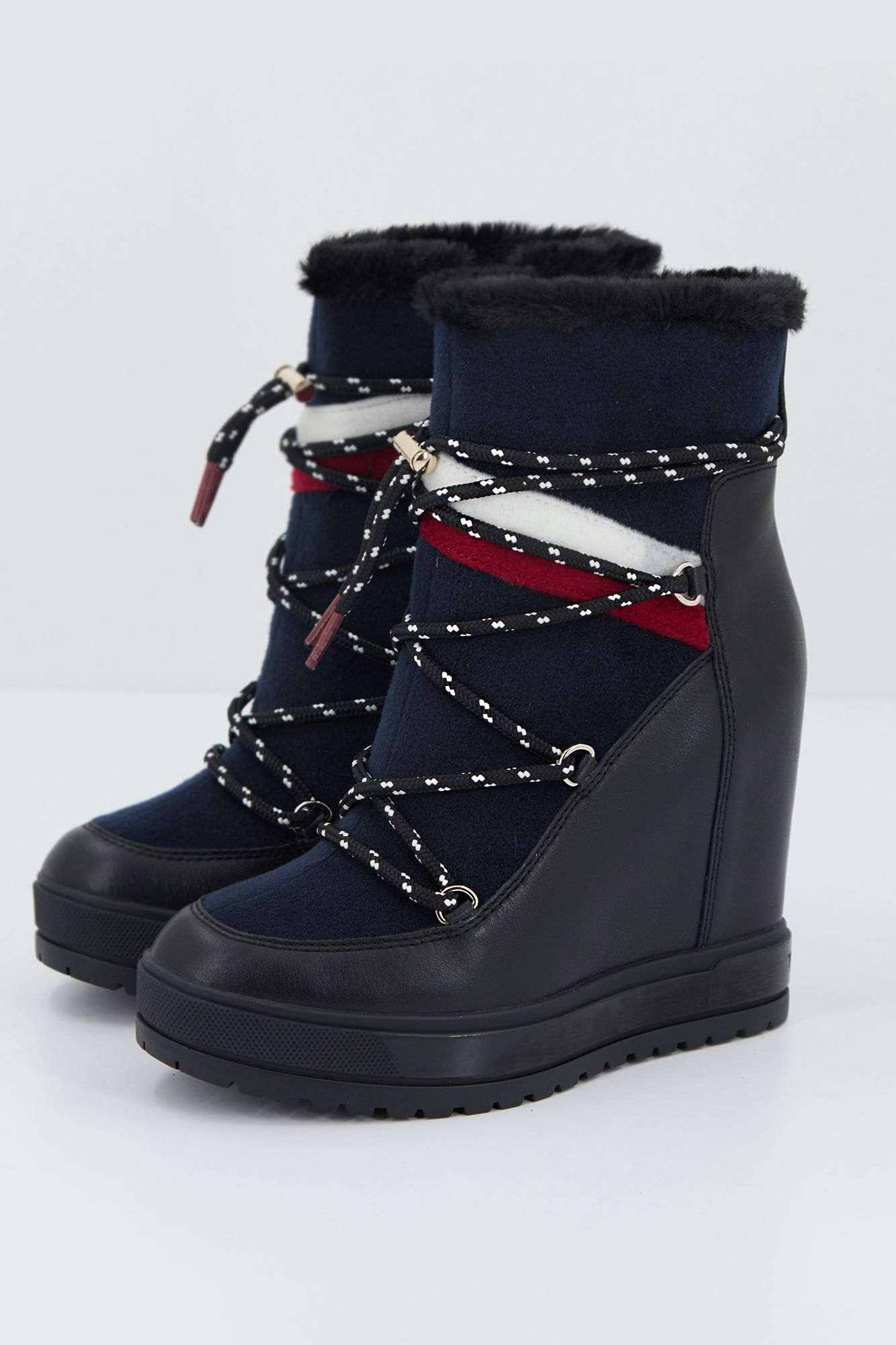 black wedges tommy hilfiger